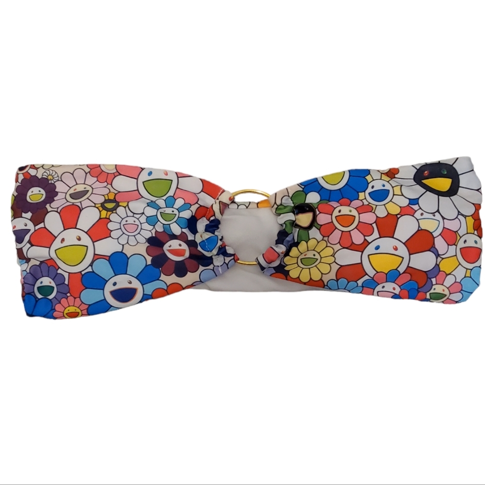 Takashi Murakami Rainbow Flower Bandeau Swim Top